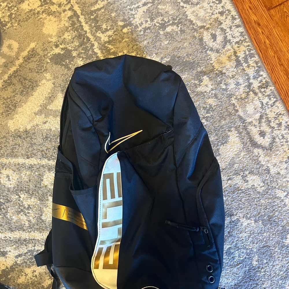 Nike Black and Gold Elite Backpack